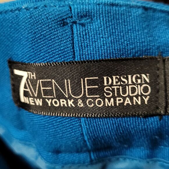 7th Avenue Pants Womens 12 Blue Pull On Tapered Leg Ankle Career Pant 35Wx25L - Picture 8 of 11